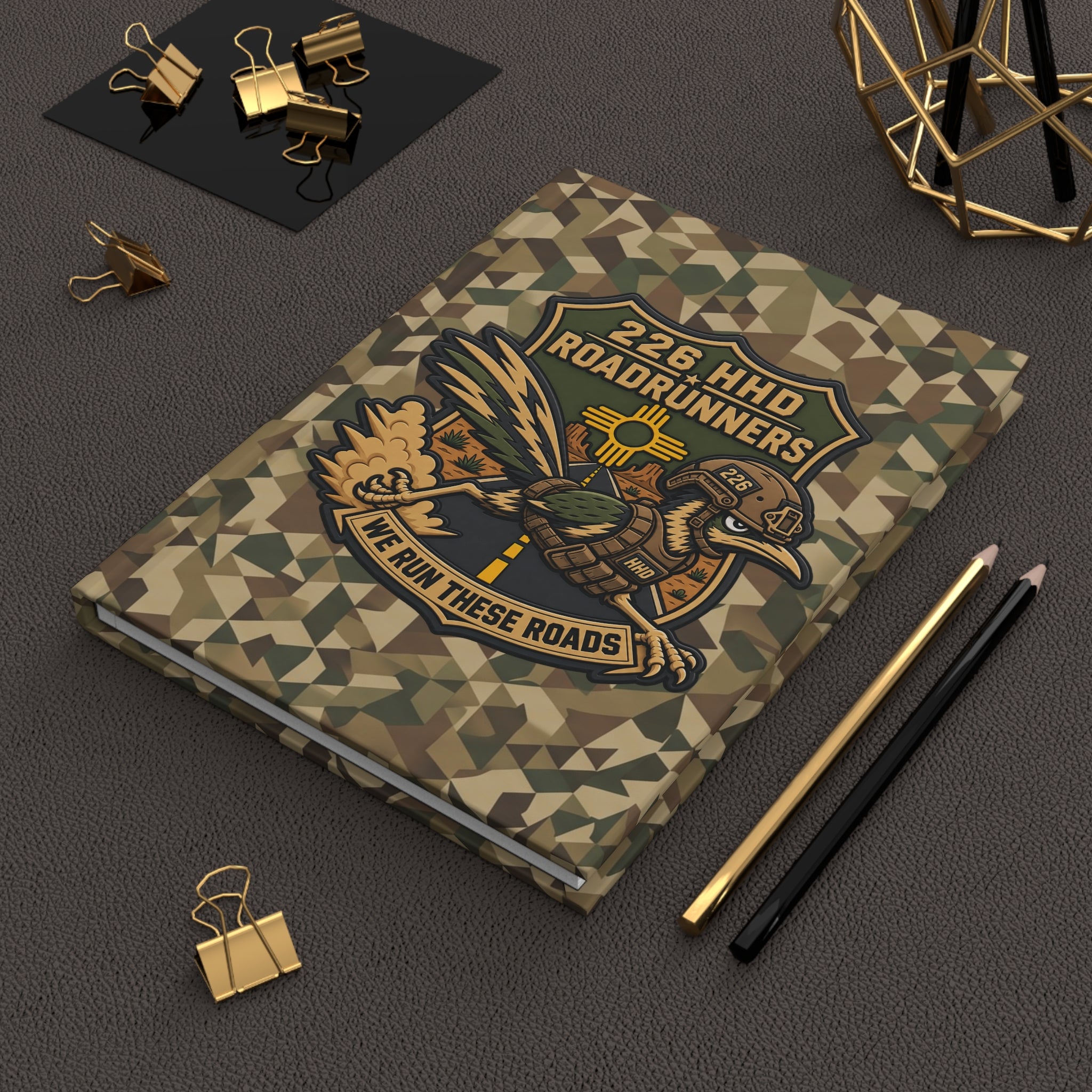 226 HHD Roadrunners Camo Hardcover Notebook 5.5"x8" MP Notebook
