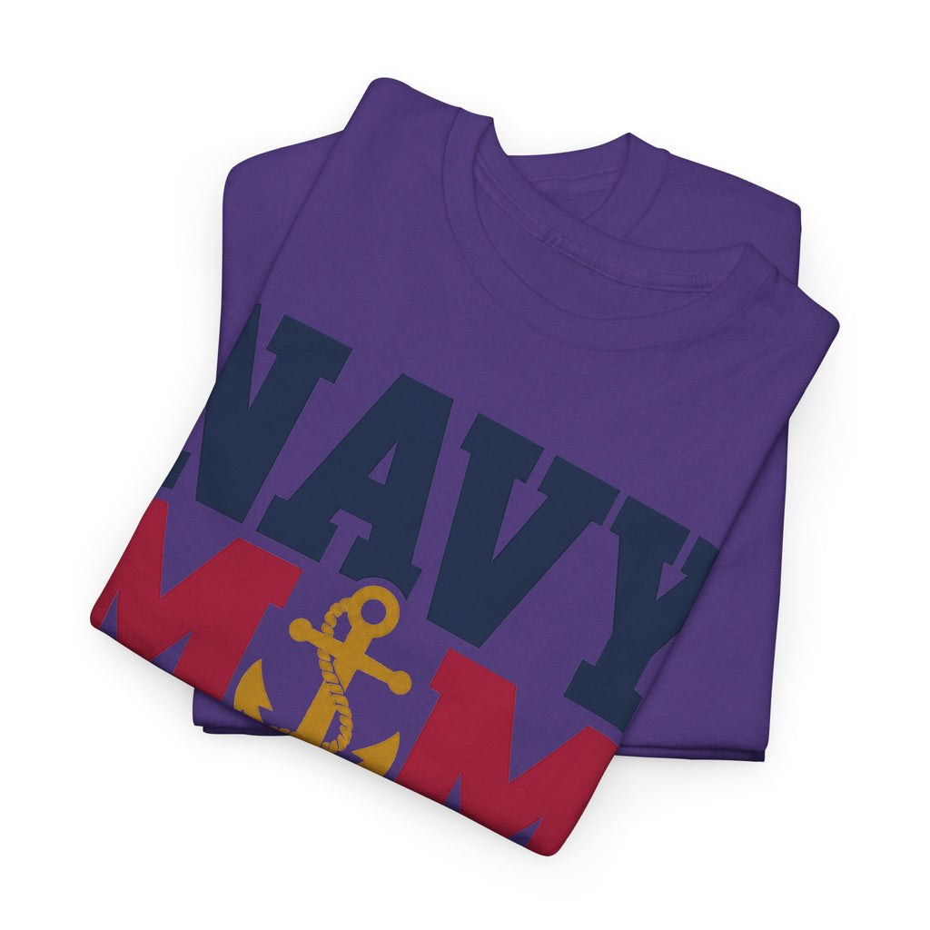 Unisex T-shirt, lilac purple, patriotic anchor graphic on front, crew neck