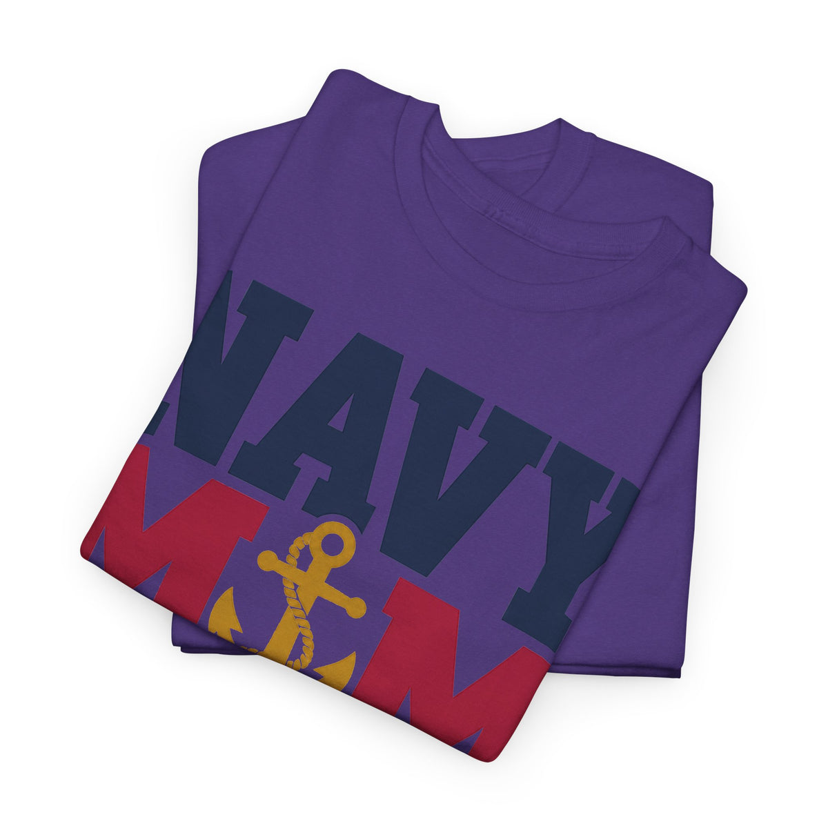 Unisex T-shirt, lilac purple, patriotic anchor graphic on front, crew neck