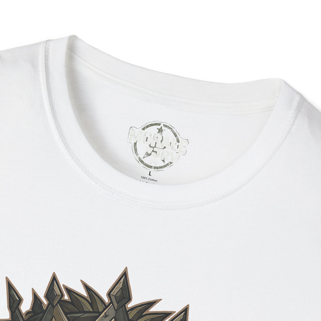 Regal Lion T-Shirt in white, crewneck with small circular chest label