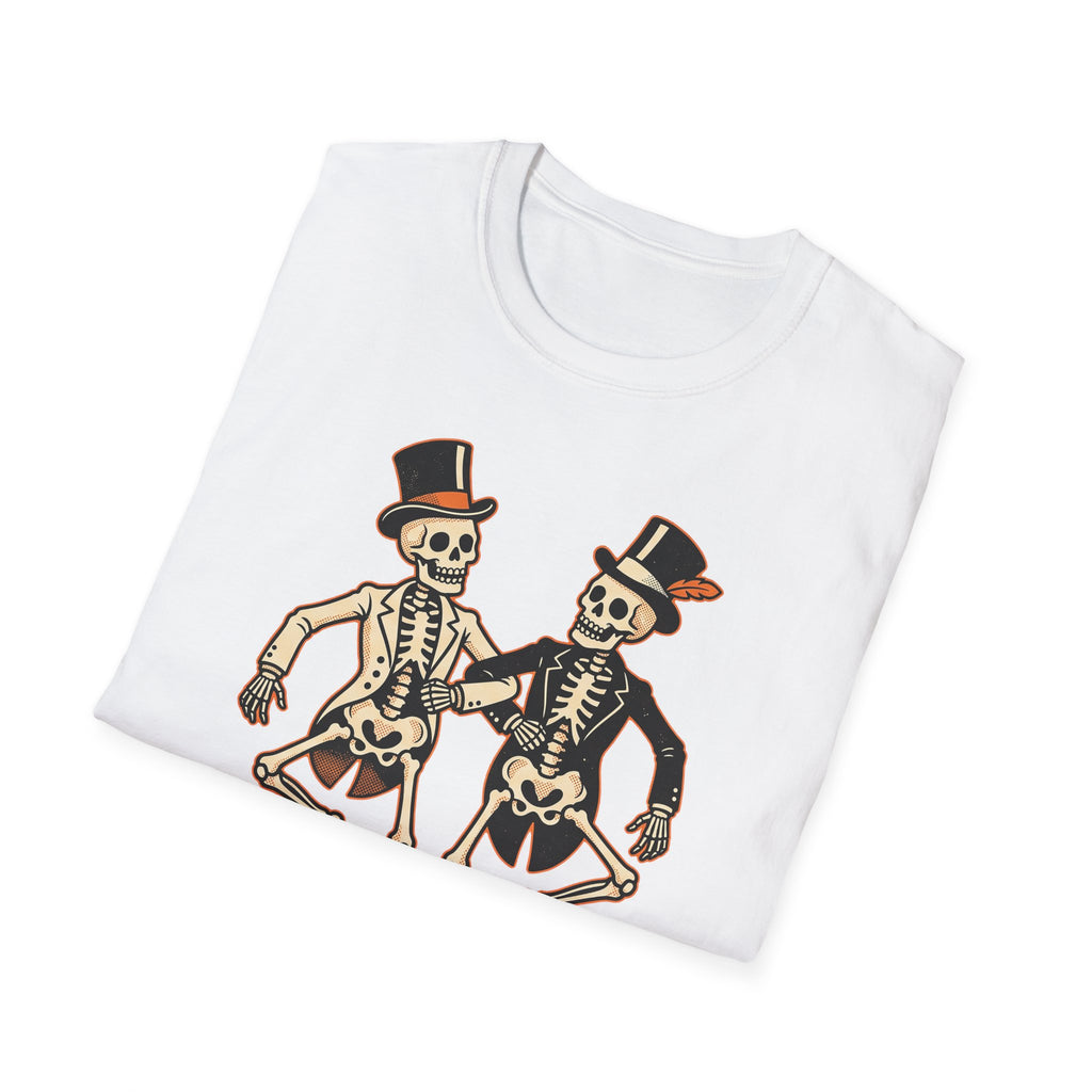 Dancing Skeletons The Graveyard Shift T-Shirt - Vintage Halloween Tee
