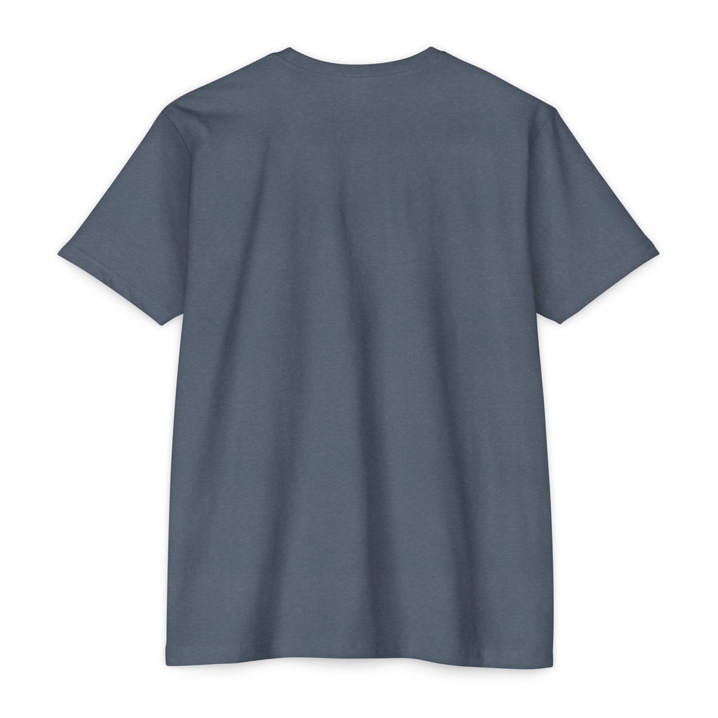 Unisex dark gray T-shirt, crew neck, short sleeves, plain front view