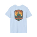 Light blue T-shirt with Connecticut badge sailboat graphic on the chest