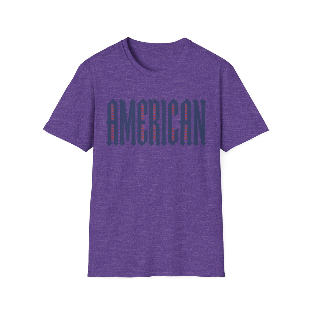 American Flag Stripe Lettering T-Shirt - Patriotic USA Pride Tee