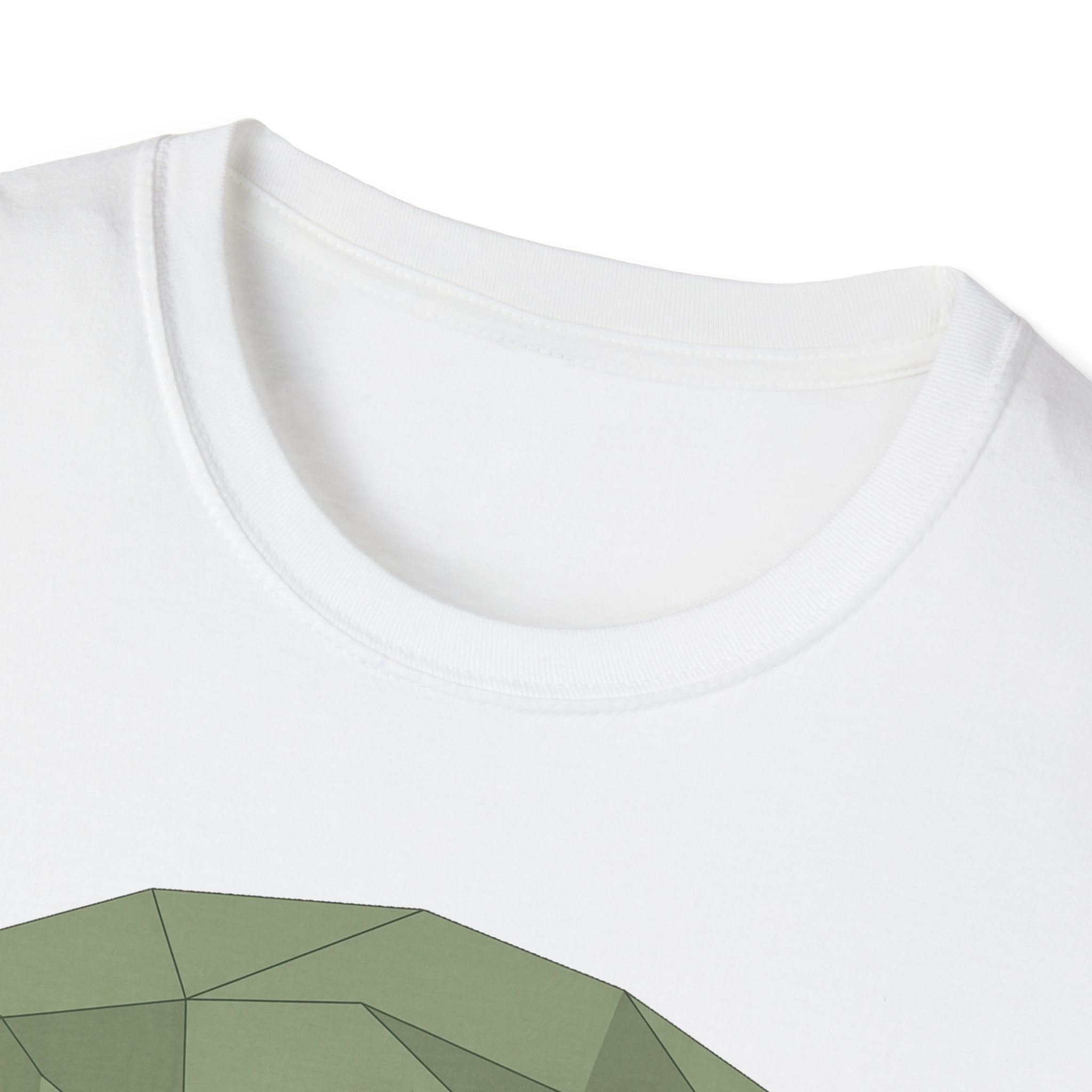 Dragon Blood Tree T-Shirt, white, crew neck and partial geometric tree print