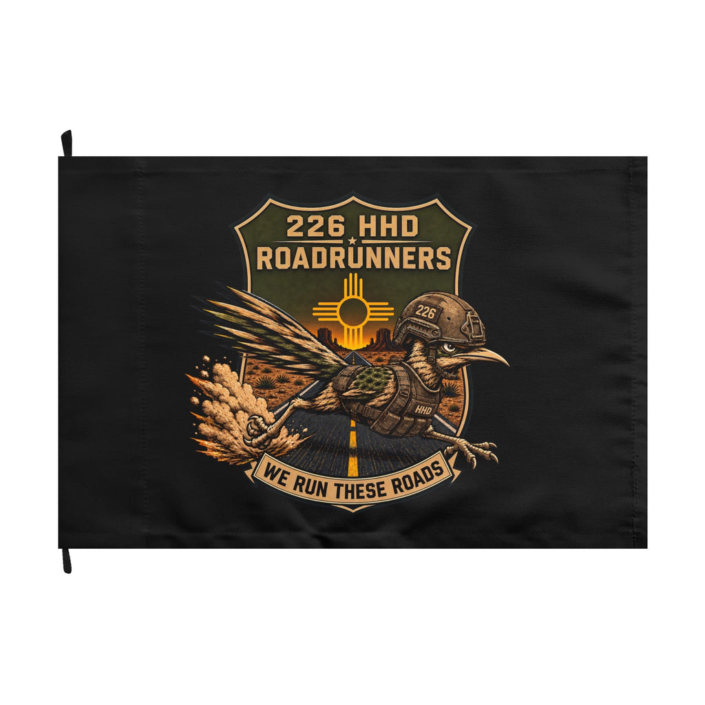 226 HHD Roadrunners Double-Sided Flag Black Horizontal