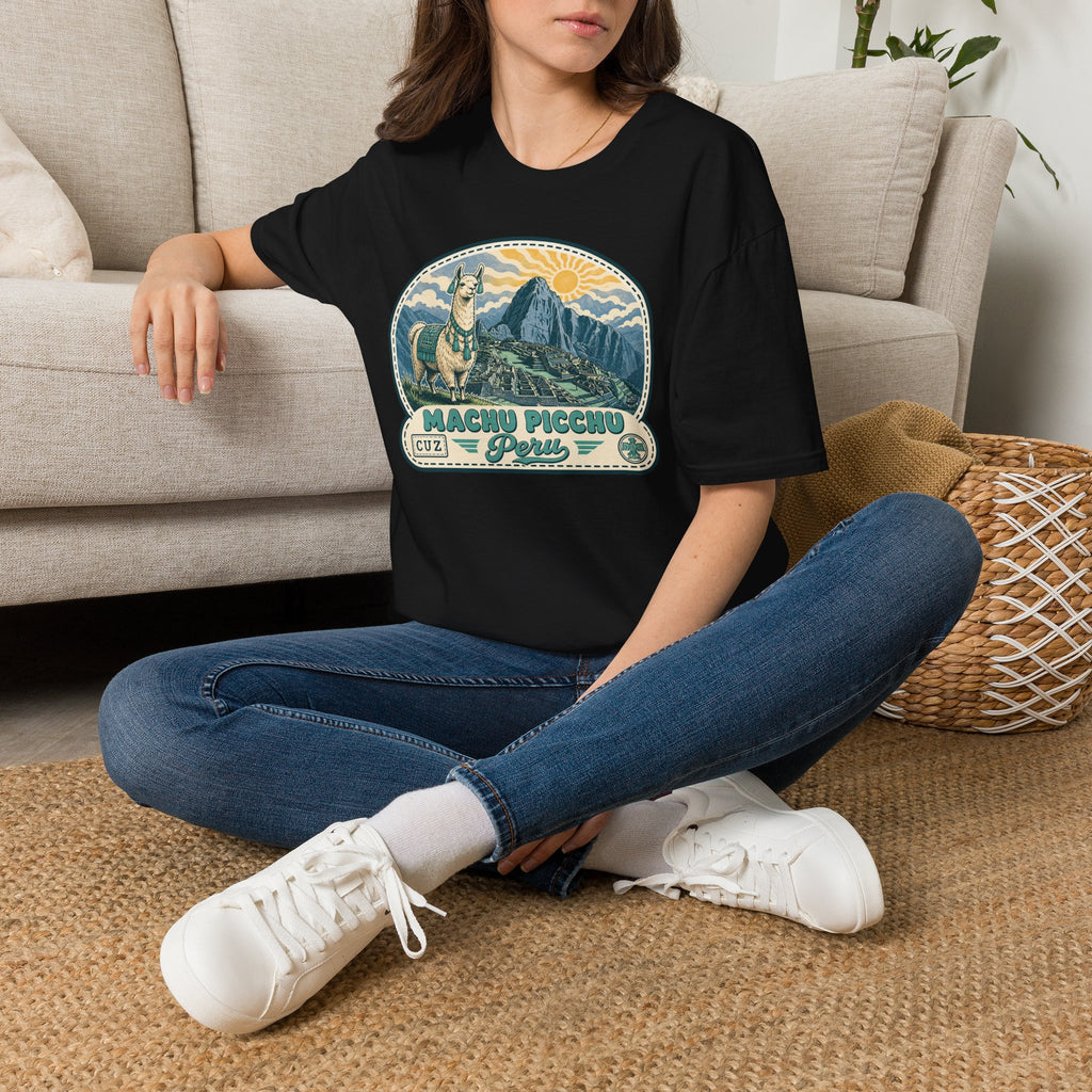Machu Picchu Llama T-Shirt | Vintage Mountain Travel Tee