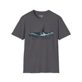 Silent Service T-shirt in dark gray, submarine graphic with SILENT SERVICE text