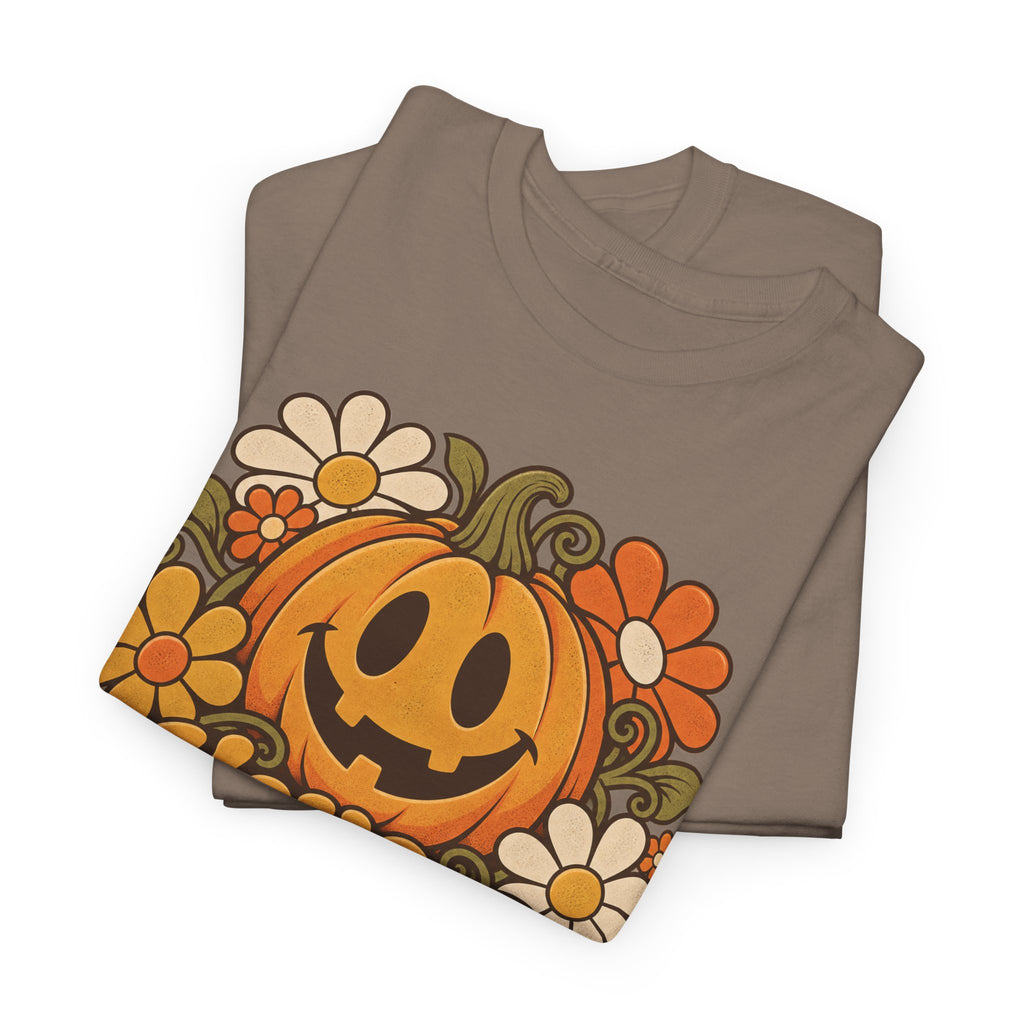 Have a Spooky Day Retro Pumpkin T-Shirt, Groovy Floral Jack O Lantern Halloween Shirt for Women and Men, Fall Teacher Tee