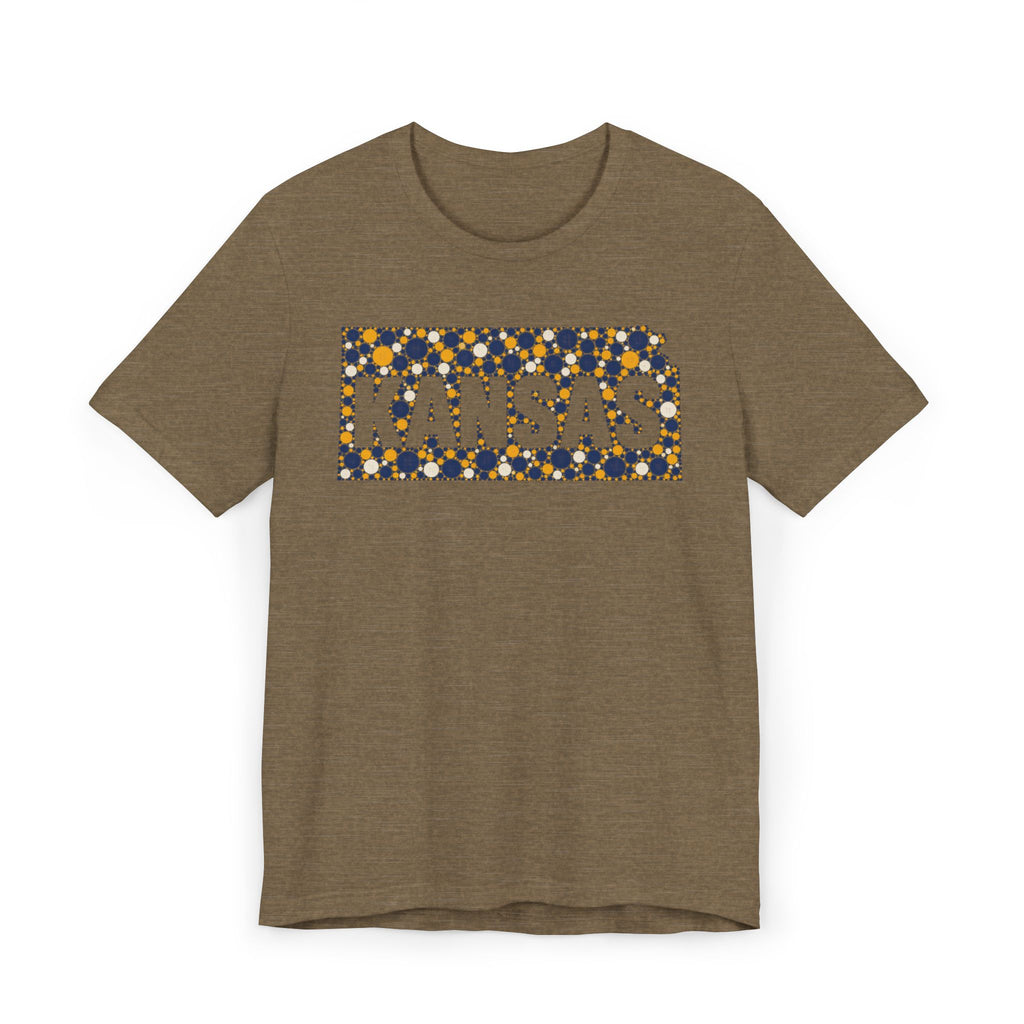 Kansas State Floral Pattern T-Shirt | Kansas Map Outline Graphic Tee