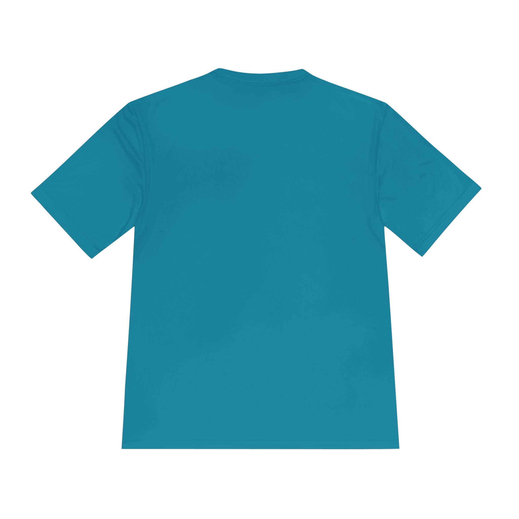 Mindset Is Everything T-shirt (back) in teal, plain crew neck.