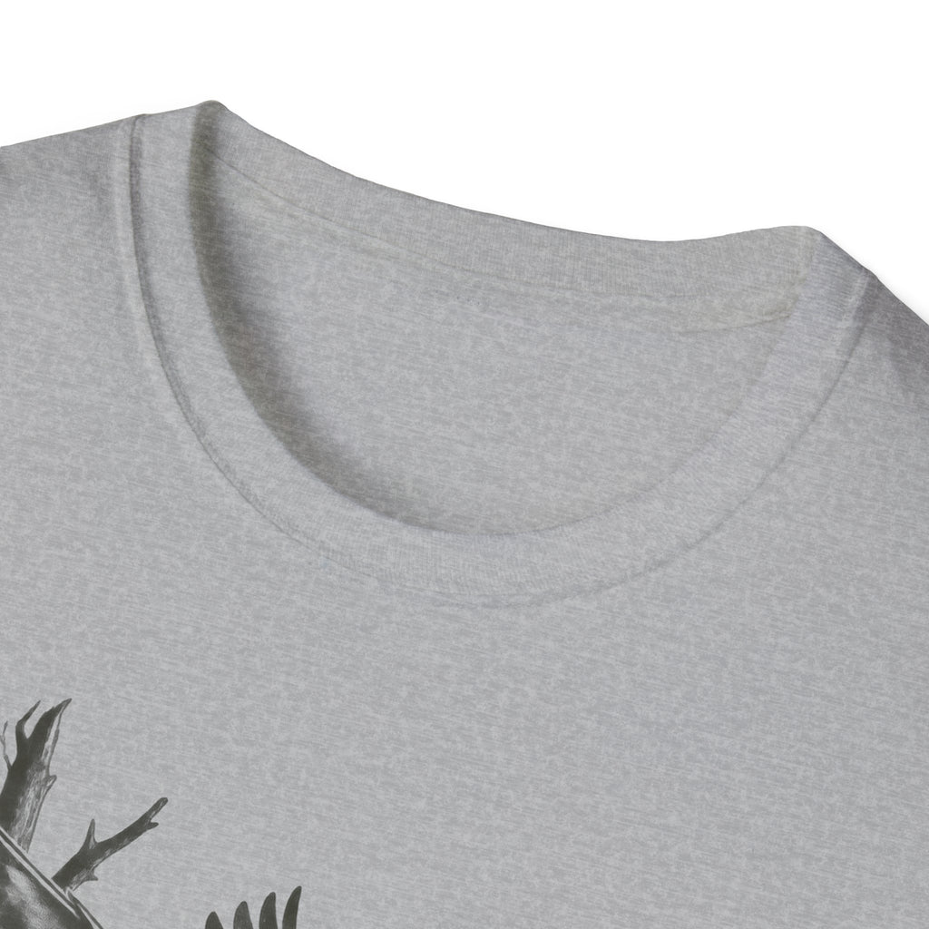 Sport grey crew-neck T-shirt neckline and shoulder seam detail