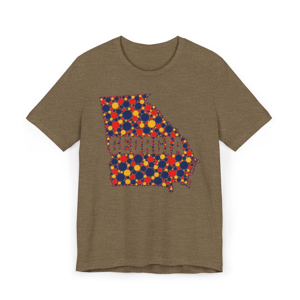 Georgia State Map Floral Pattern T-Shirt | Georgia Outline Graphic Tee