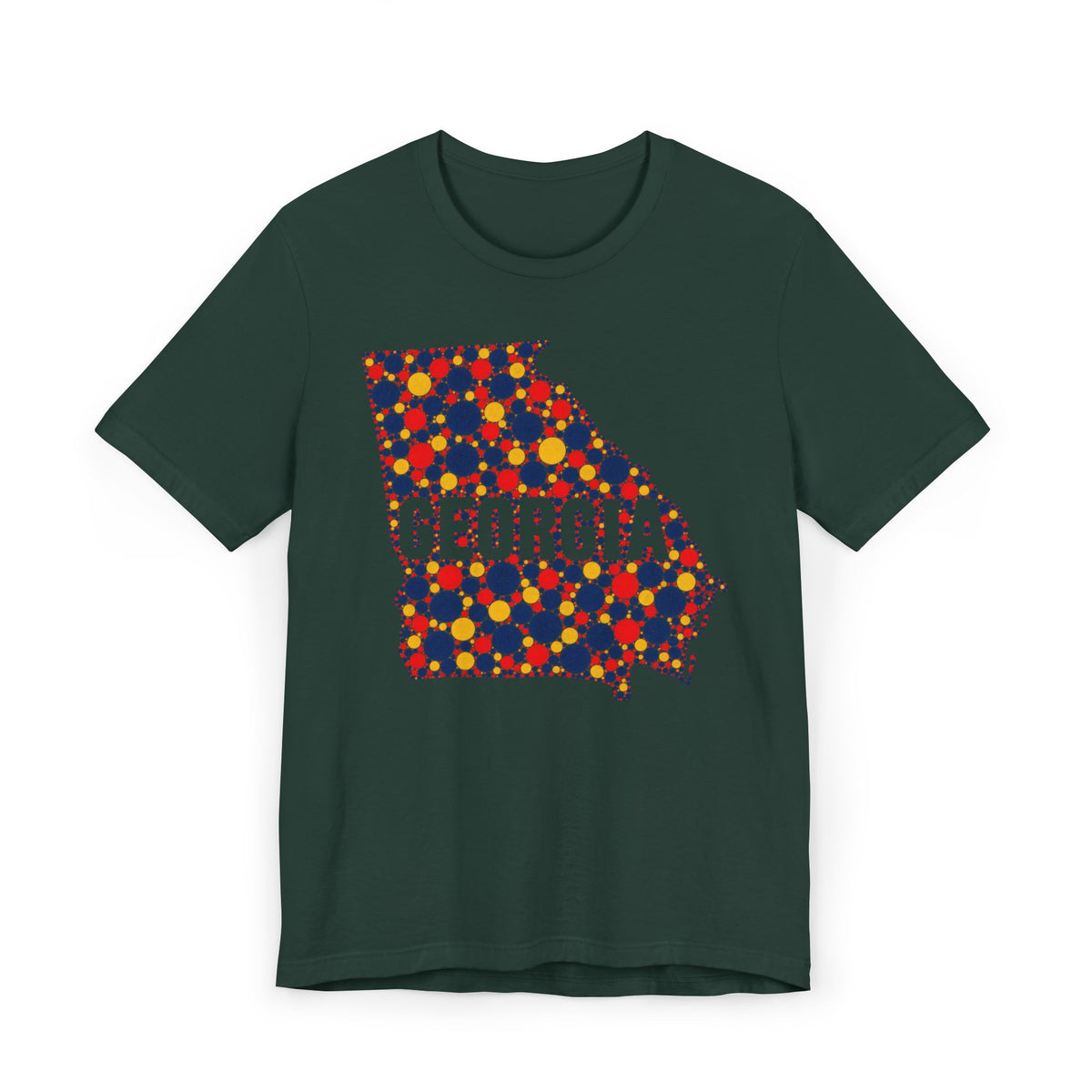 Georgia State Map Floral Pattern T-Shirt | Georgia Outline Graphic Tee