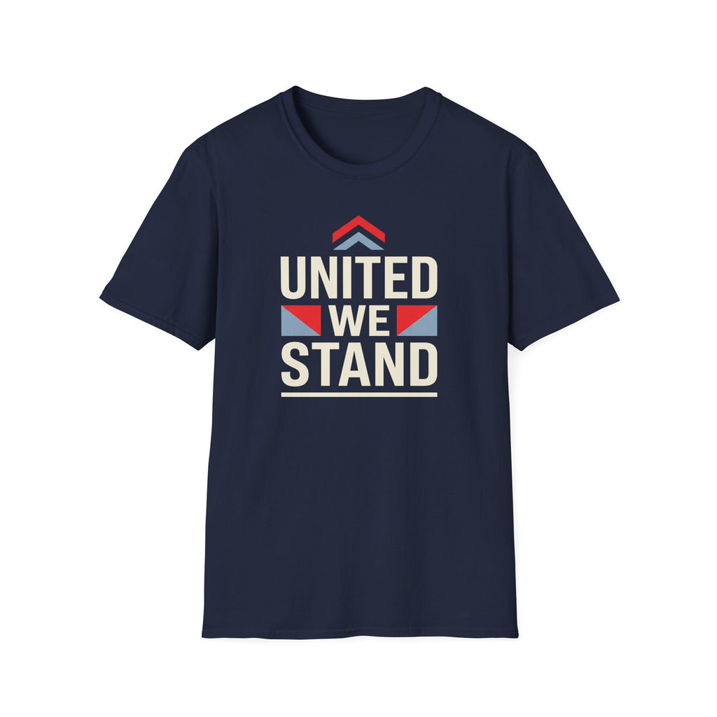 Navy crewneck T-shirt with United We Stand graphic