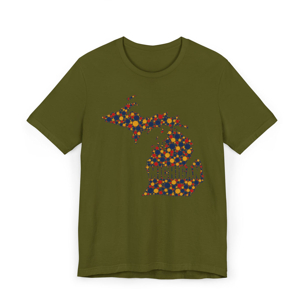 Michigan State Floral Map T-Shirt | Michigan Outline Graphic Tee