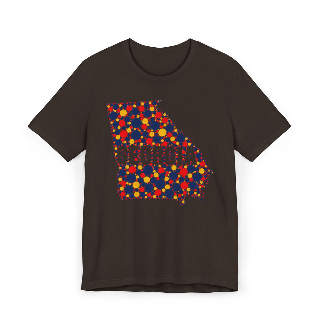 Georgia State Map Floral Pattern T-Shirt | Georgia Outline Graphic Tee