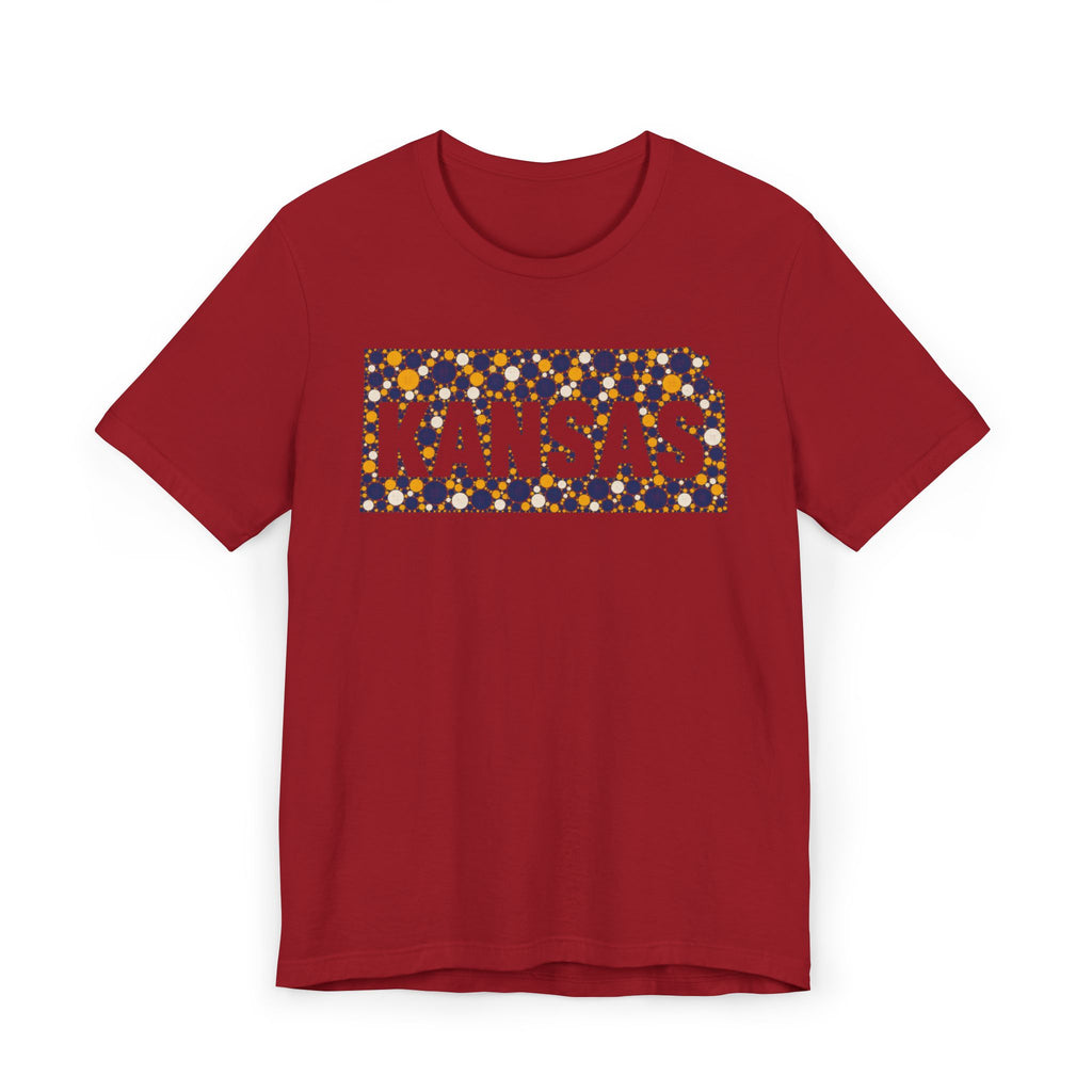 Kansas State Floral Pattern T-Shirt | Kansas Map Outline Graphic Tee