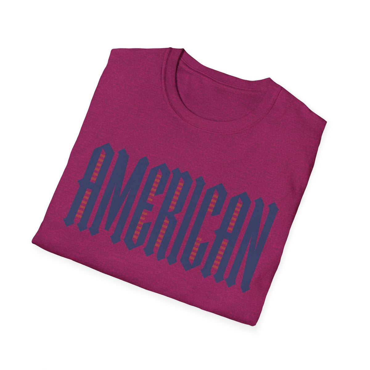 American Flag Stripe Lettering T-Shirt - Patriotic USA Pride Tee