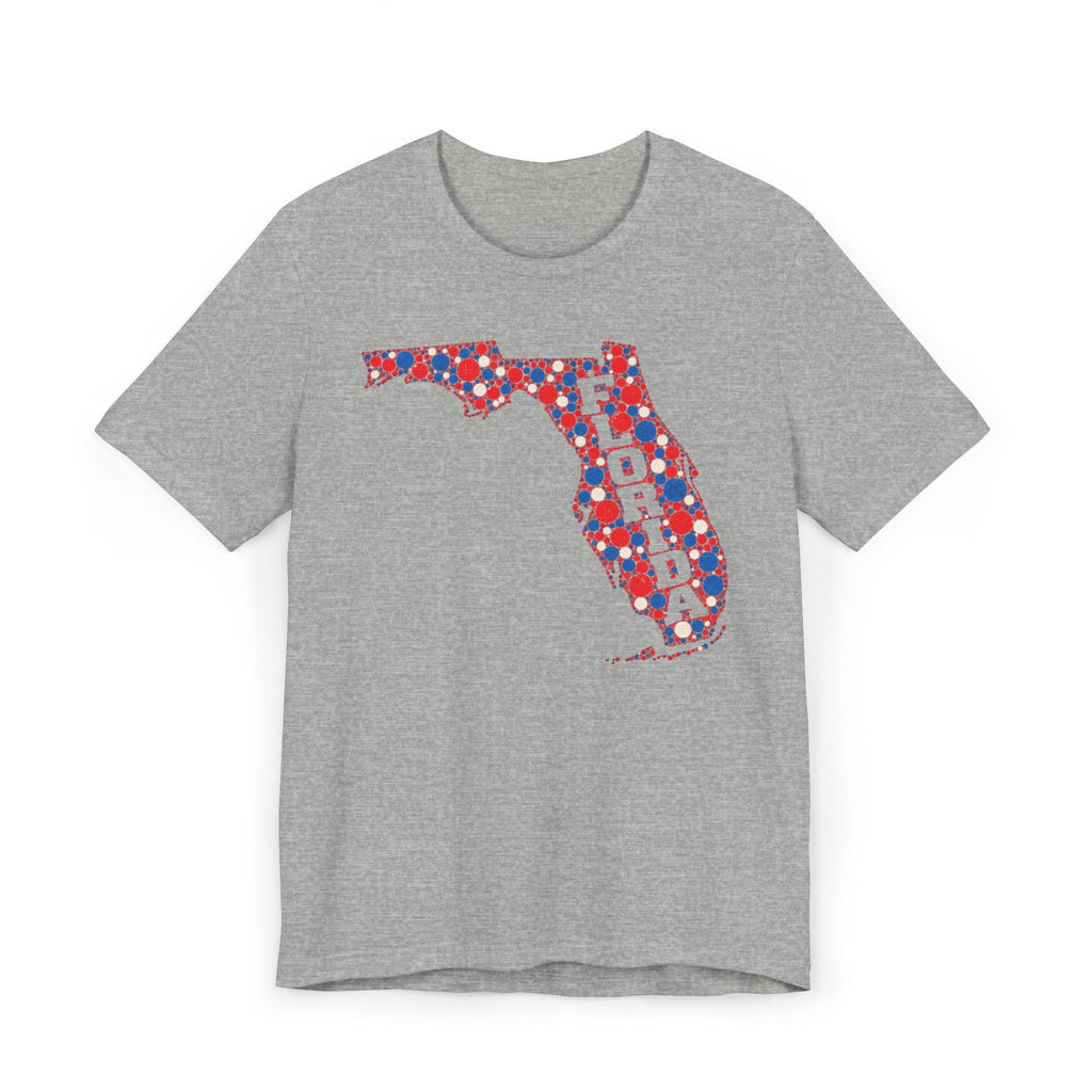 Florida State Floral Pattern T-Shirt | Colorful Florida Outline Graphic Tee