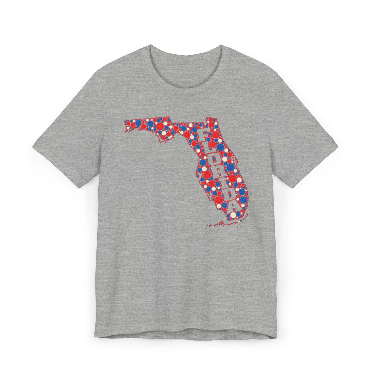 Florida State Floral Pattern T-Shirt | Colorful Florida Outline Graphic Tee