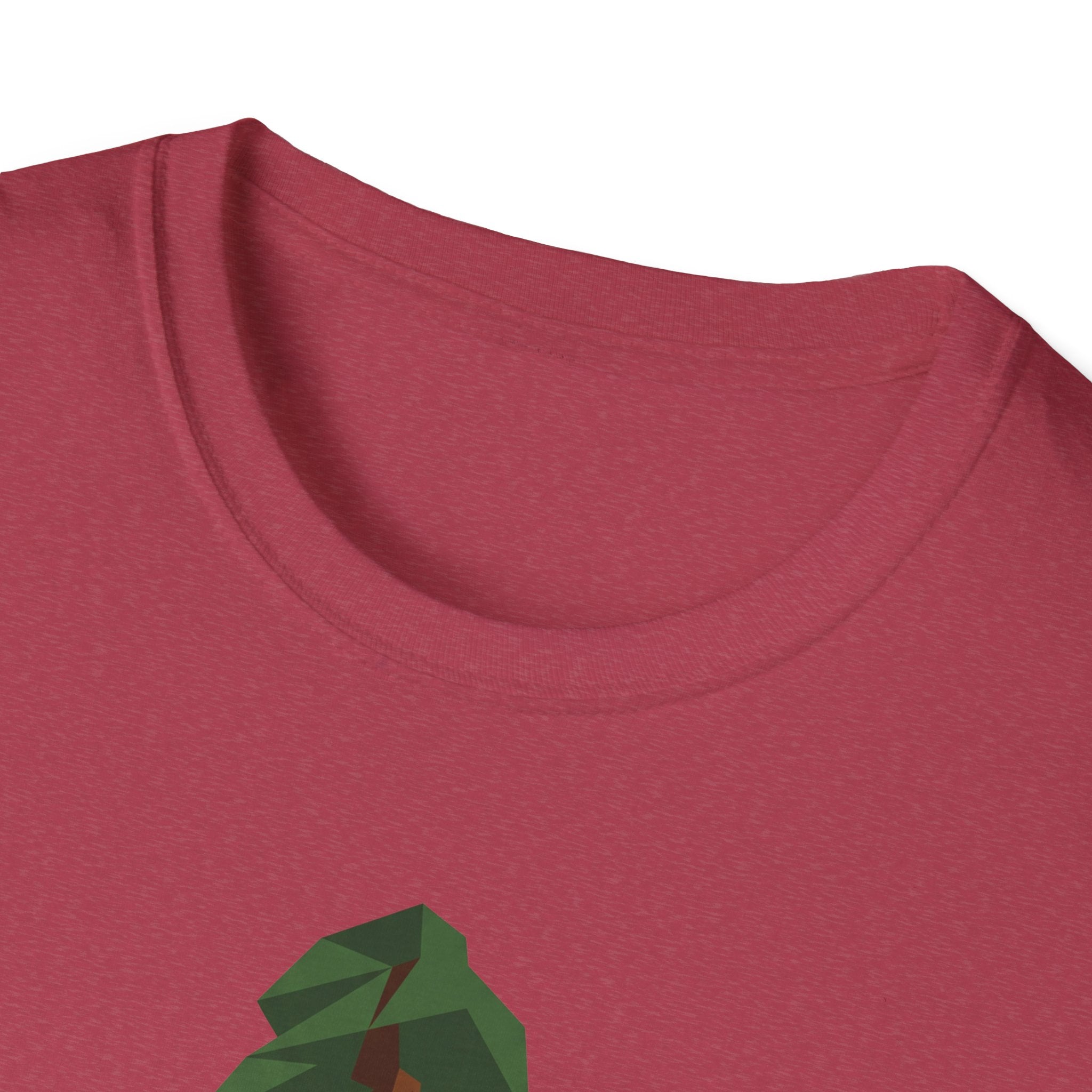 Redwood-Tree T-Shirt, weinrot, Rundhalsausschnitt Detailansicht