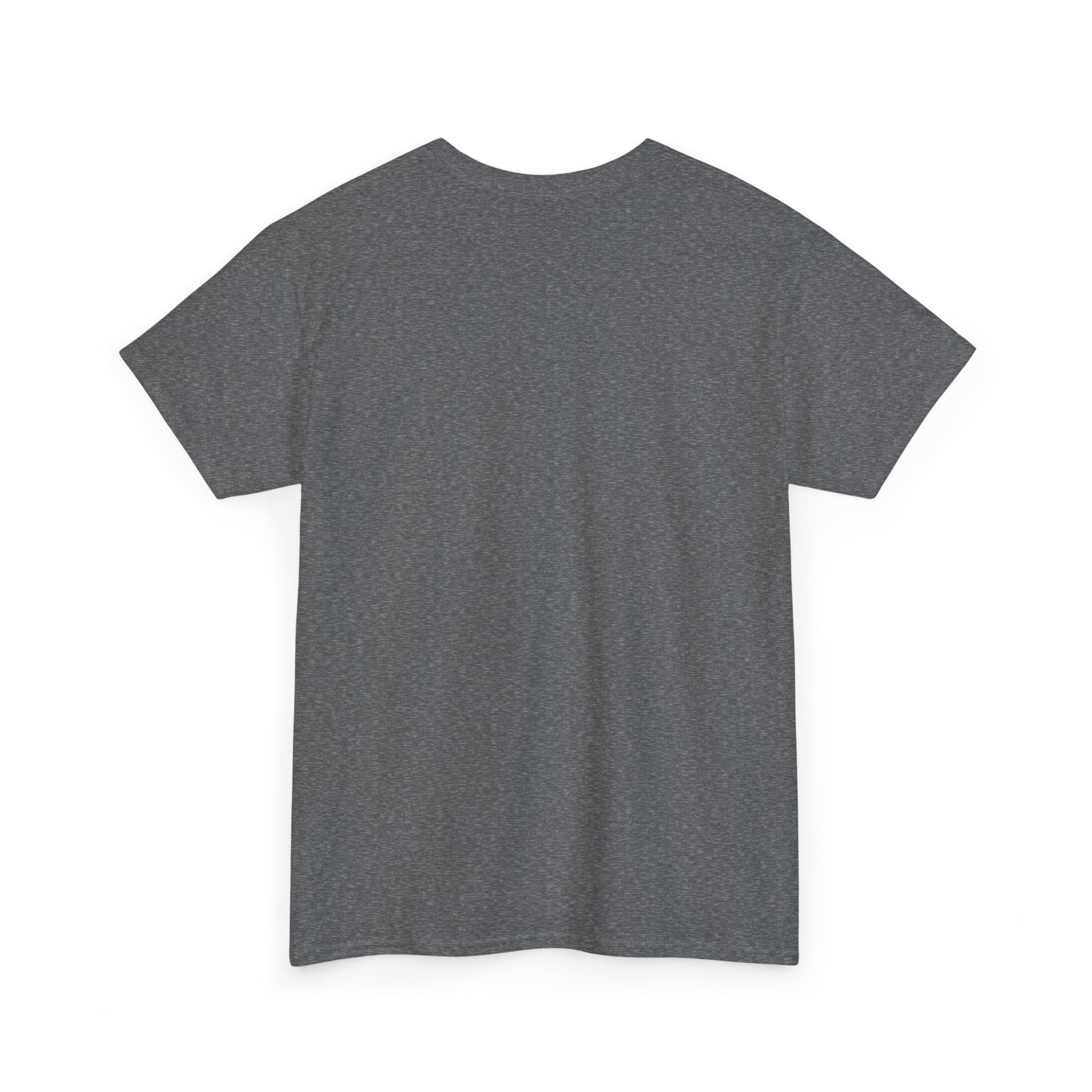 Heather gray T-shirt back, plain crew neck short sleeves