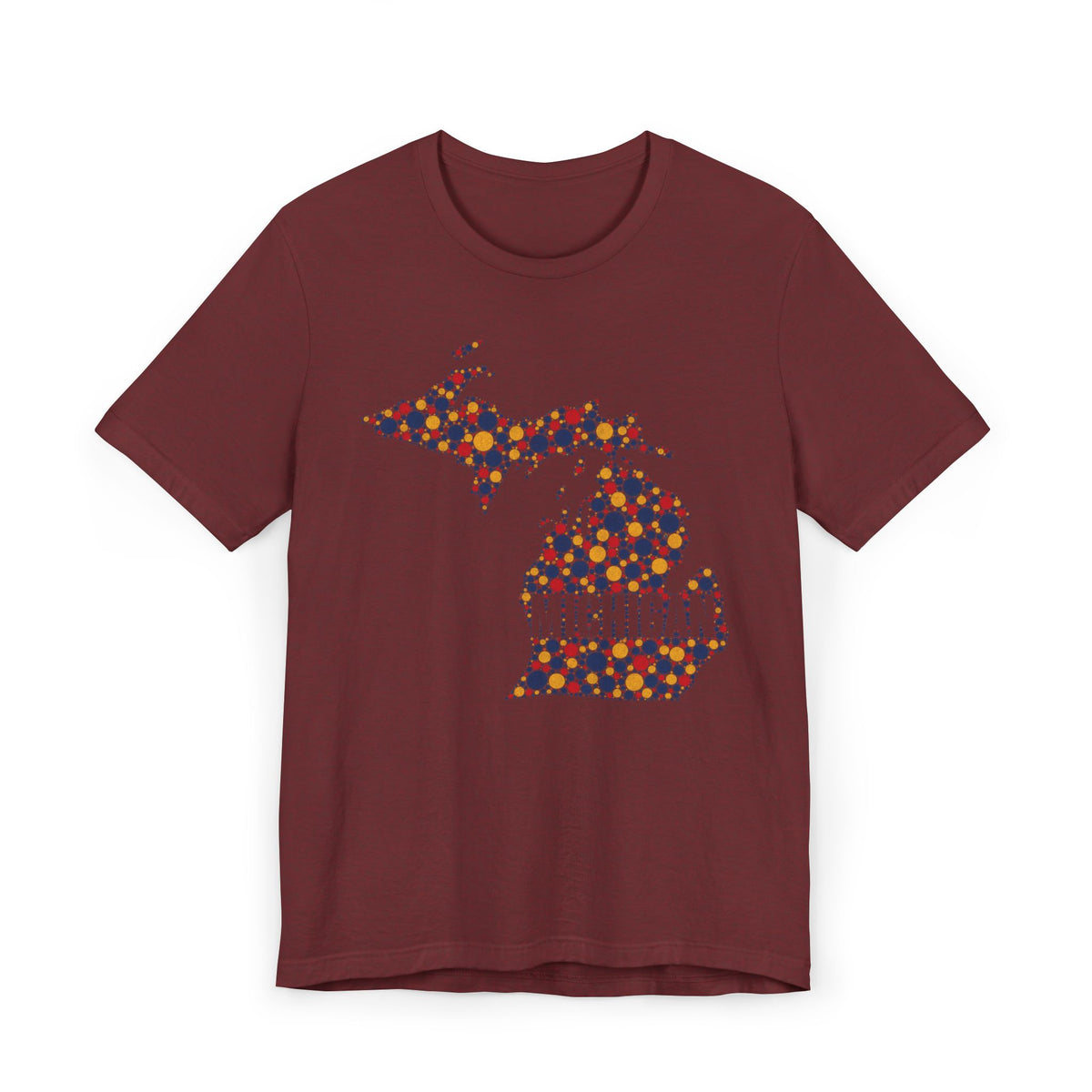 Michigan State Floral Map T-Shirt | Michigan Outline Graphic Tee