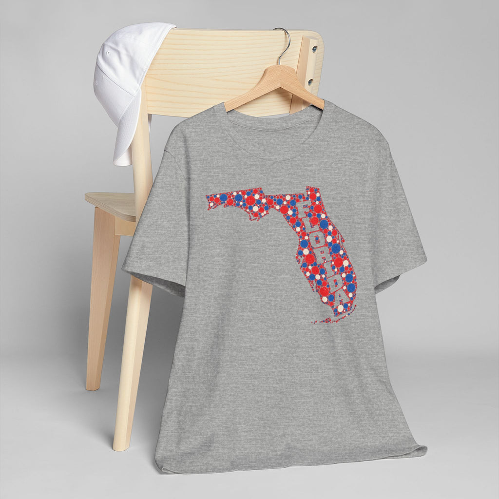 Florida State Floral Pattern T-Shirt | Colorful Florida Outline Graphic Tee