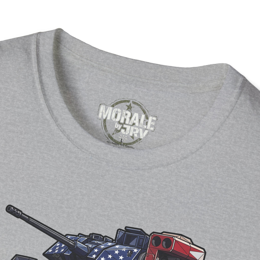 Sport Grey Tank T-shirt neckline label close-up and part of tank graphic