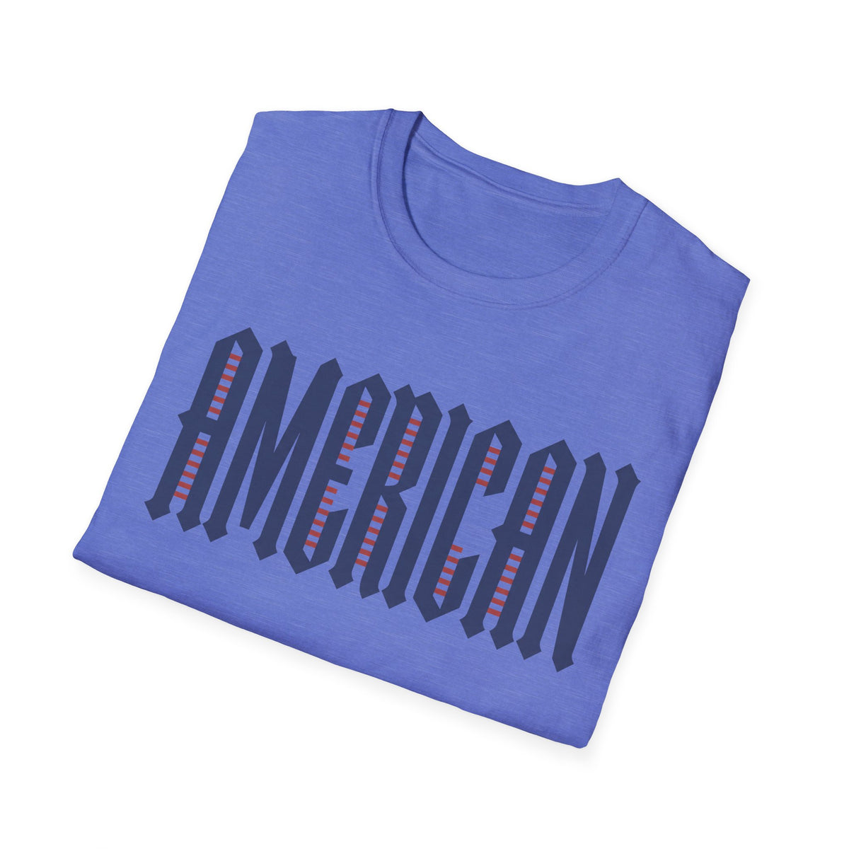 American Flag Stripe Lettering T-Shirt - Patriotic USA Pride Tee