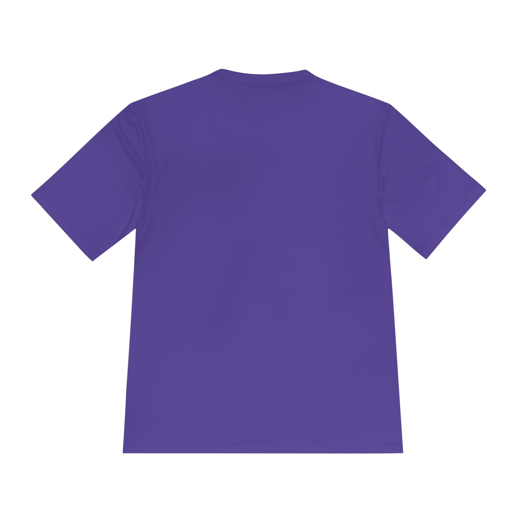 Lila T-shirt Rückansicht, glattes Design ohne Aufdruck