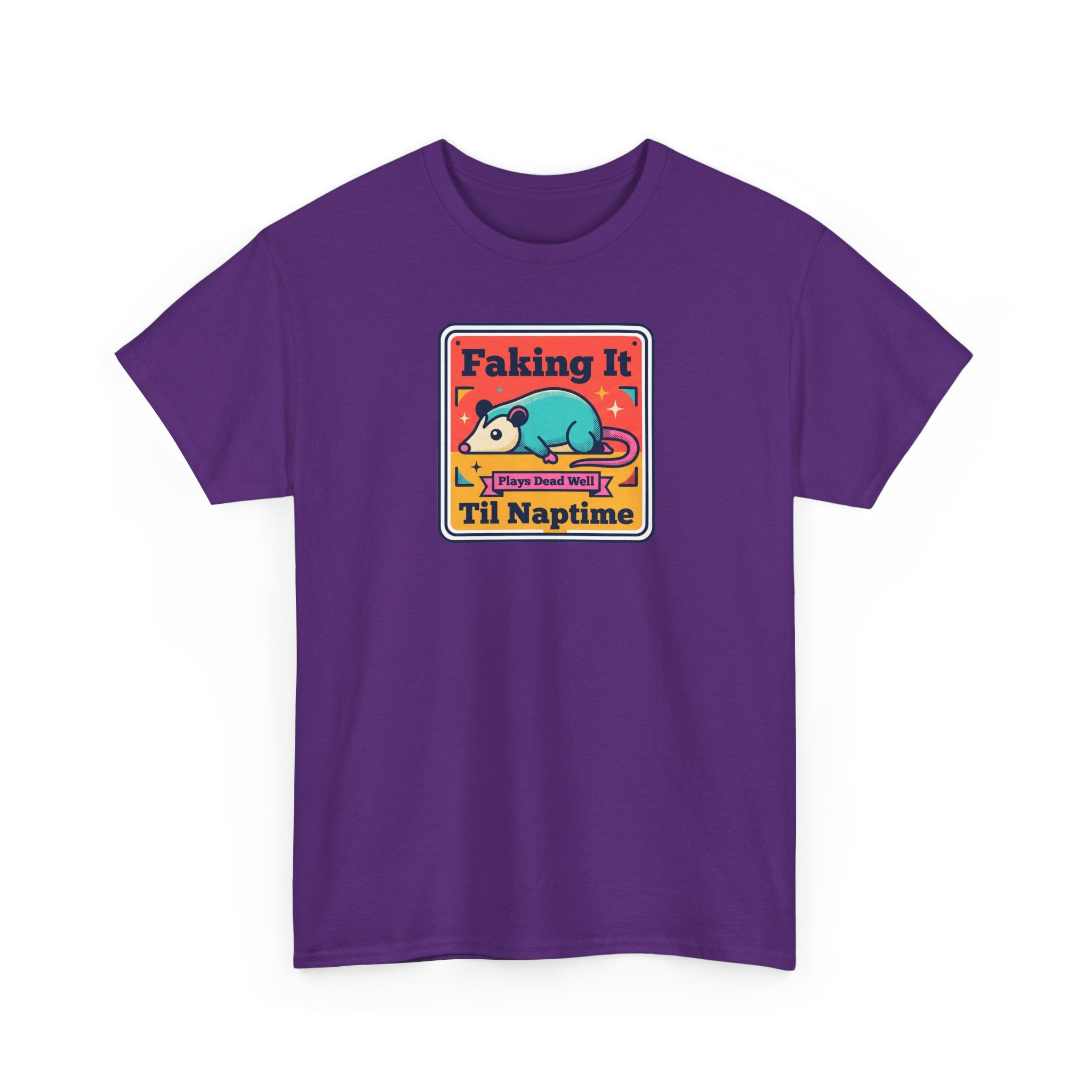 Purple T-shirt with cartoon sleeping panda graphic and 'Til Naptime' slogan.