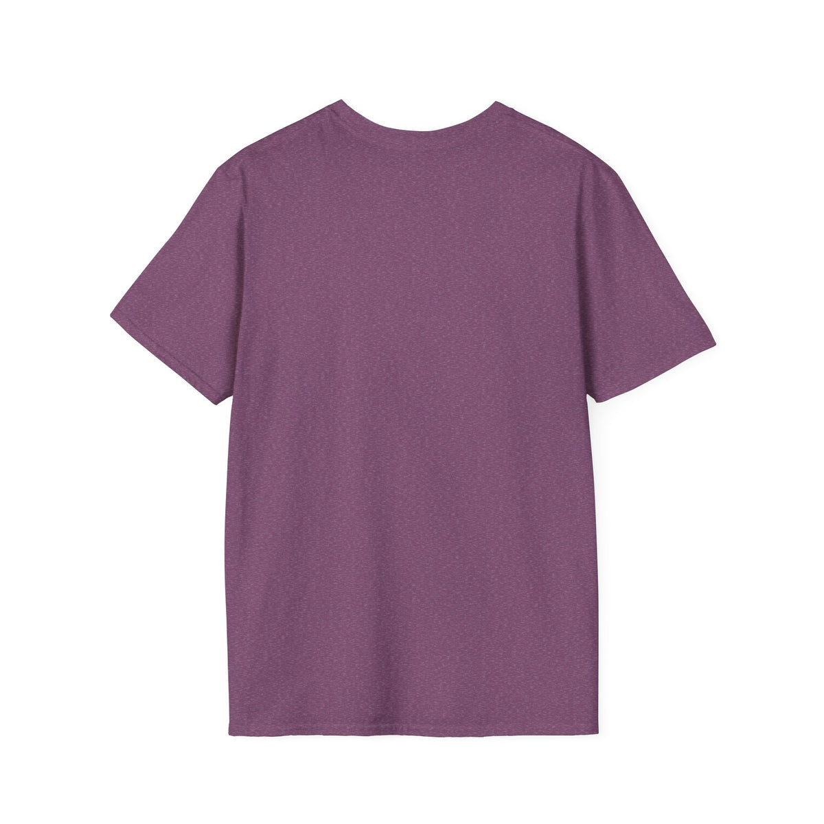 Maroon short-sleeve T-shirt, plain crew neck front.