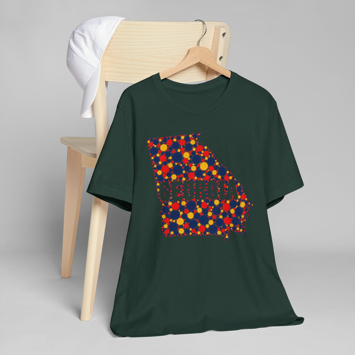 Georgia State Map Floral Pattern T-Shirt | Georgia Outline Graphic Tee