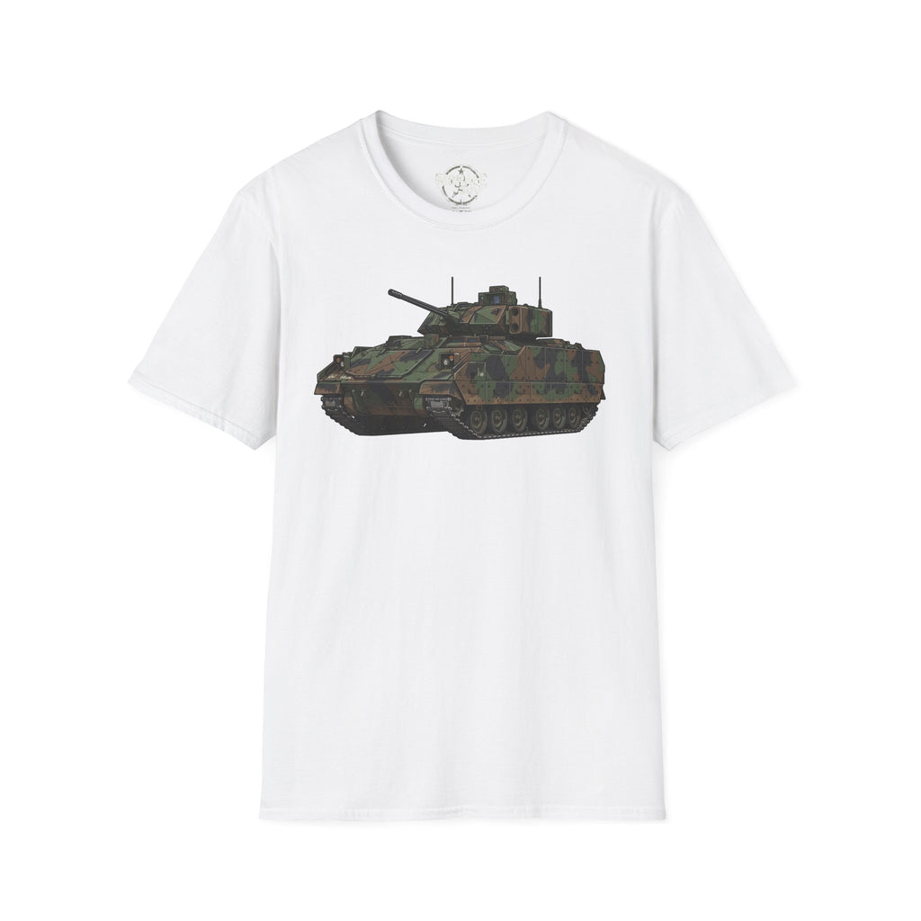 Tank graphic T-shirt in white fabric