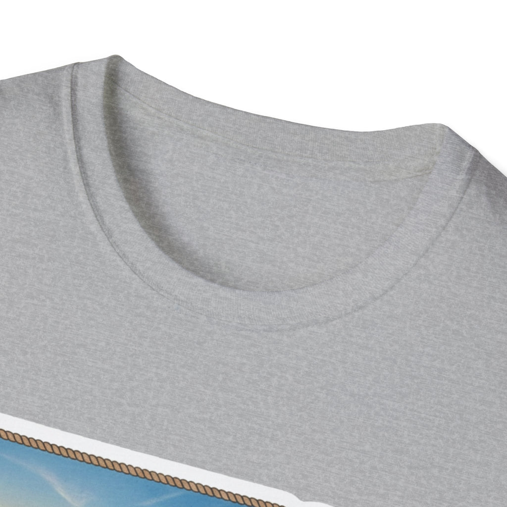 I Am Nebraska T-shirt, sport grey crew neck close-up