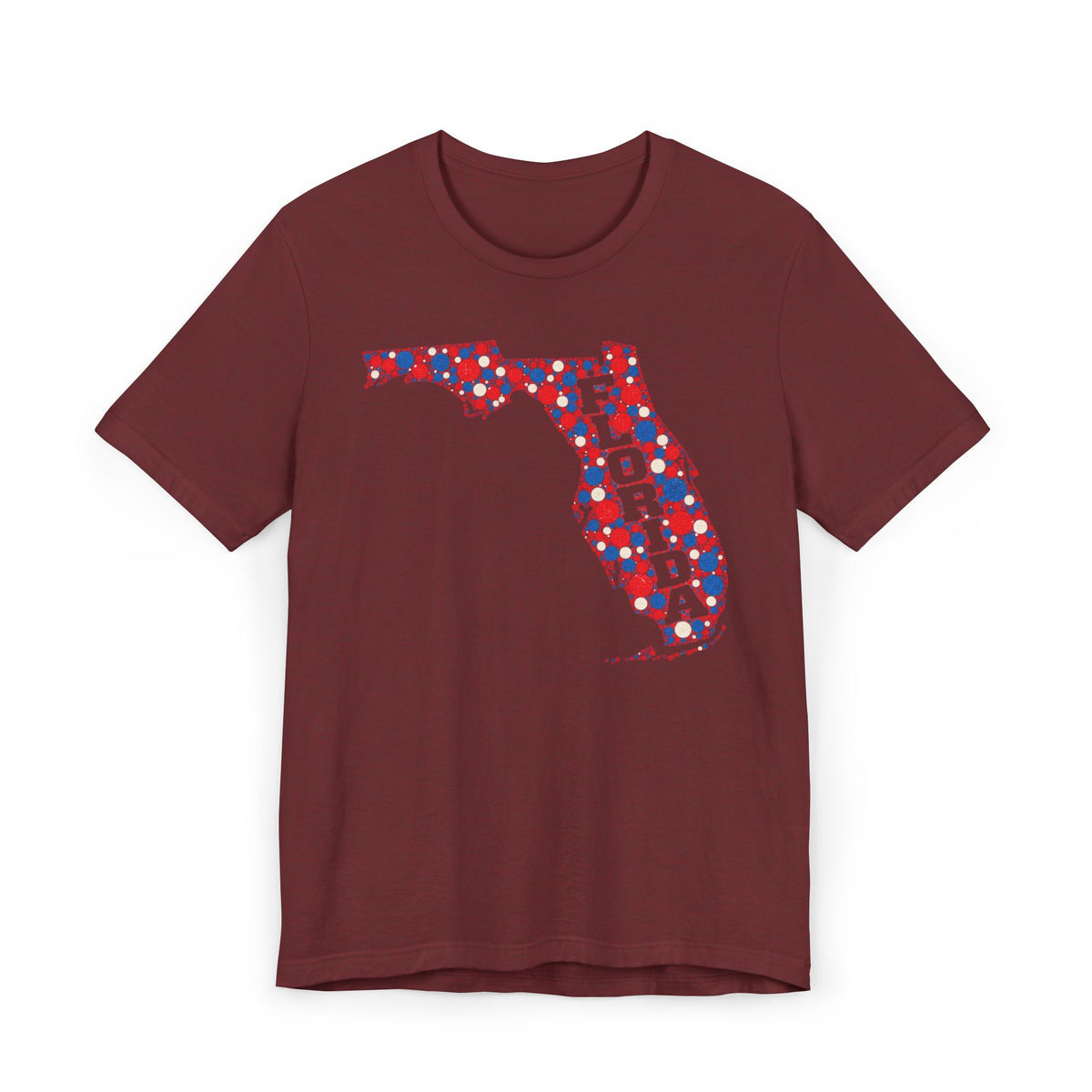 Florida State Floral Pattern T-Shirt | Colorful Florida Outline Graphic Tee