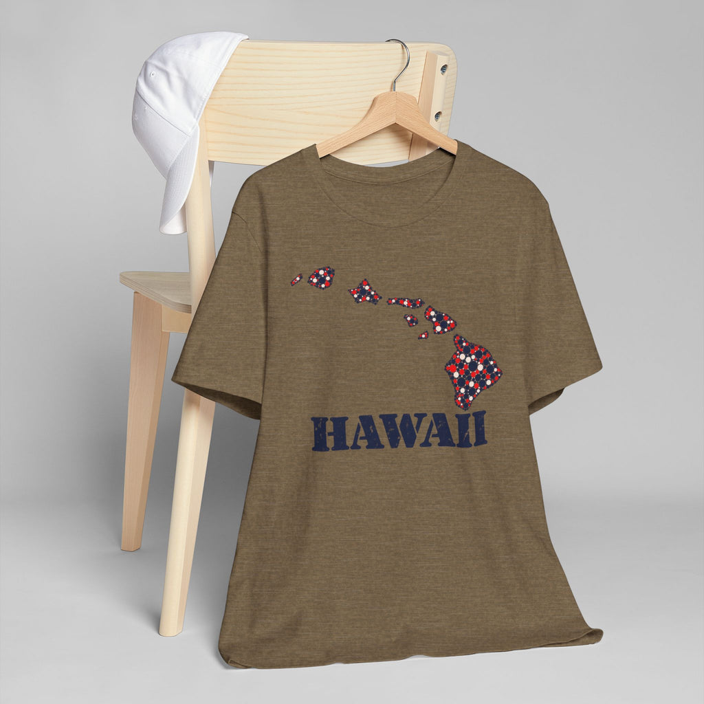 Hawaii Island Map Floral T-Shirt | Hawaiian Islands Graphic Tee