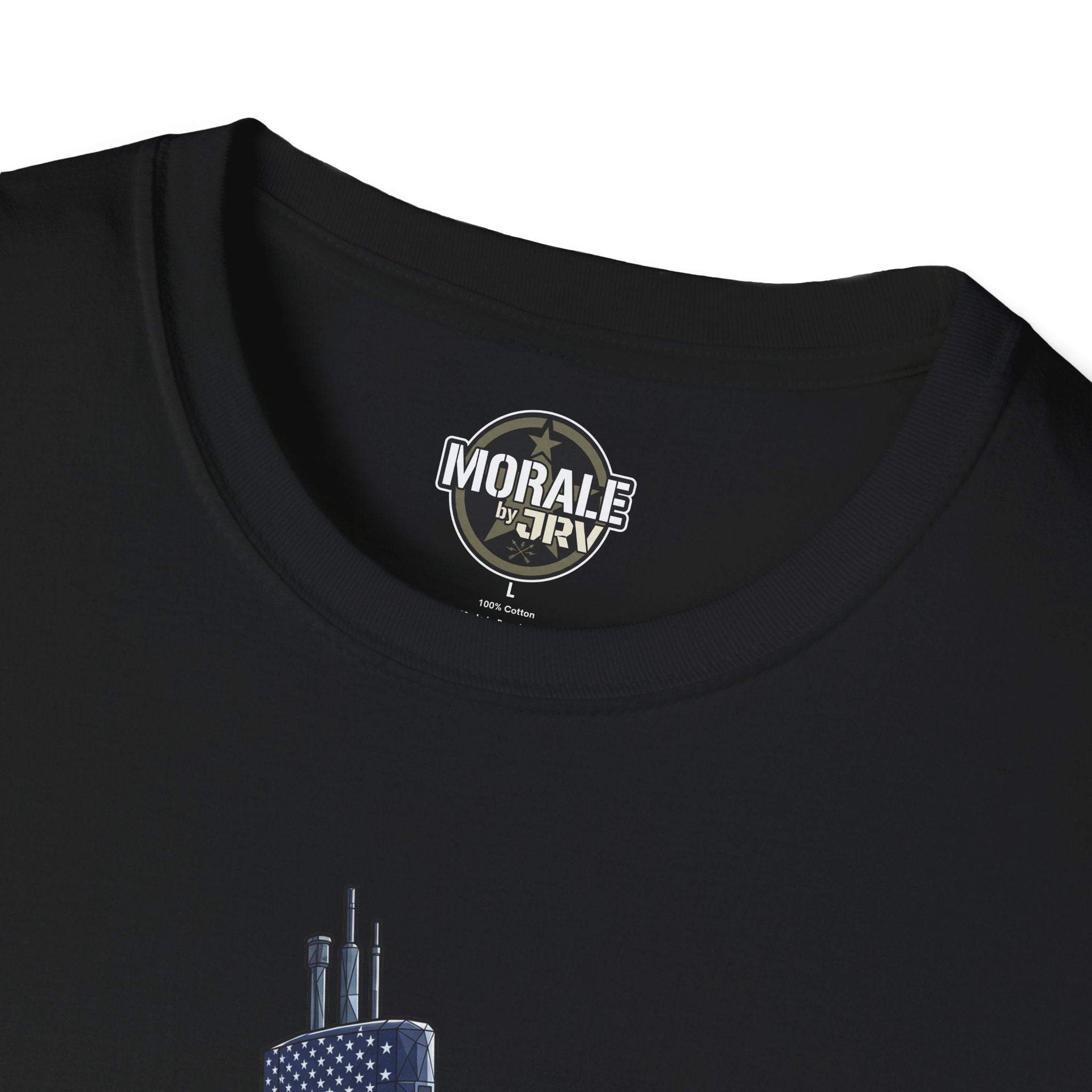 Silent Service T-Shirt, black, 'Morale' logo at crew neck with submarine top