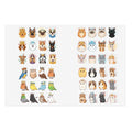 Royal Pets sticker sheet with dogs & cats, white border, die-cut
