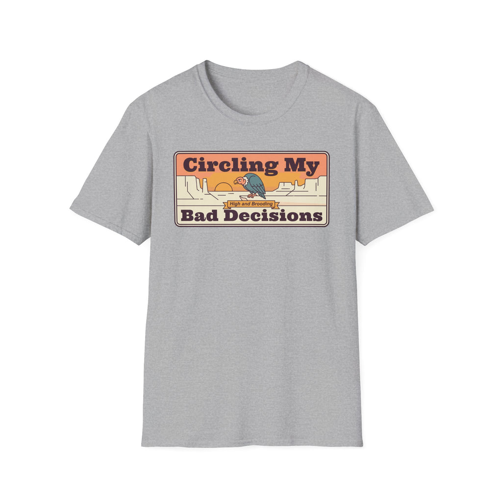 Light gray crew-neck T-shirt, short sleeves, plain front