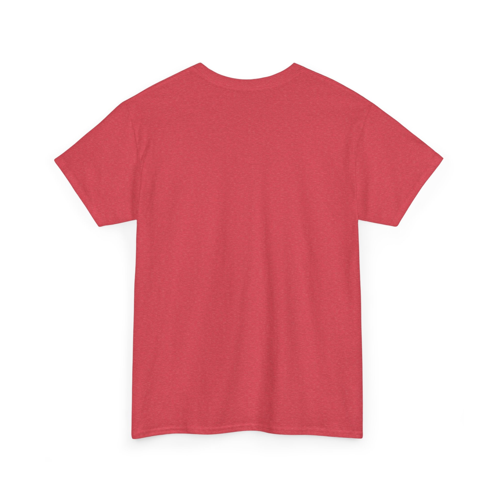 Camiseta roja lisa, vista trasera