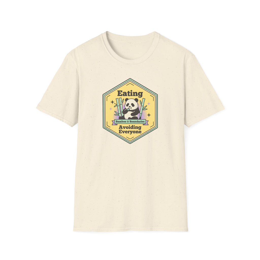 Unisex softstyle T-shirt, off-white, front graphic print