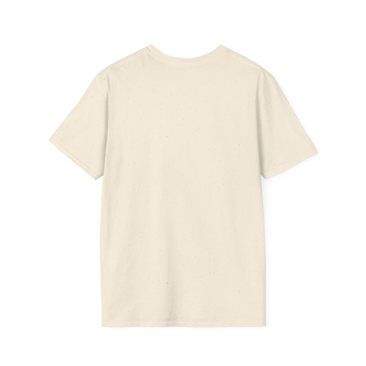 Natural color crewneck t-shirt, plain front design