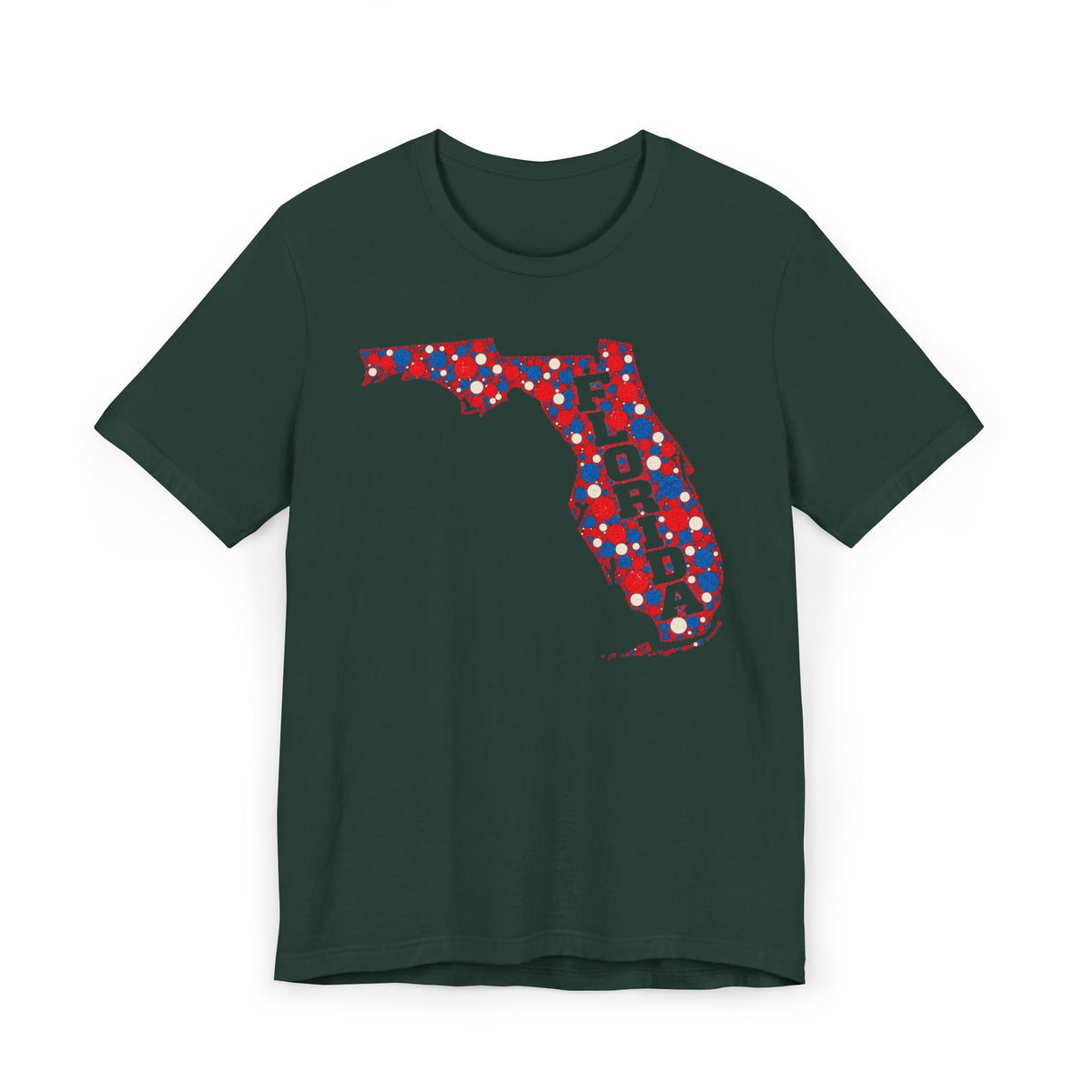 Florida State Floral Pattern T-Shirt | Colorful Florida Outline Graphic Tee
