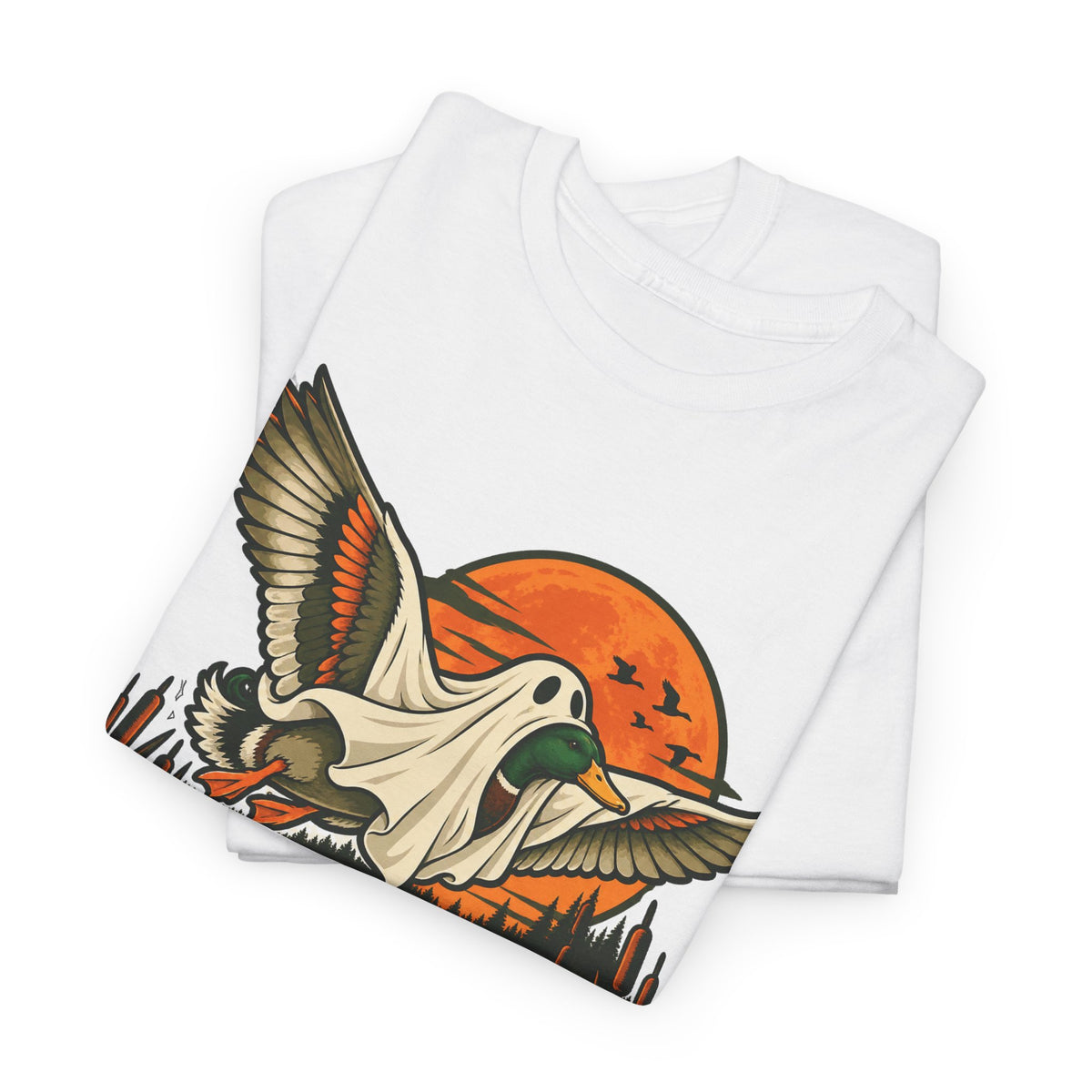 Duck Duck Boo Halloween T-Shirt, Funny Ghost Mallard Duck Hunting Shirt for Men and Women, Waterfowl Hunter Gift Tee