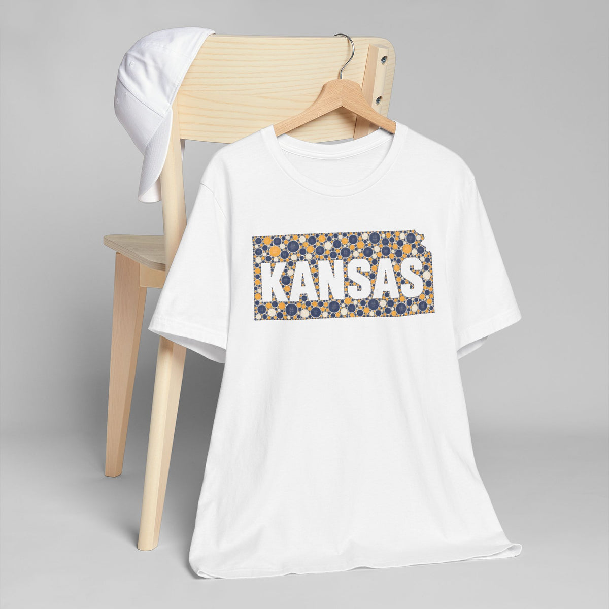 Kansas State Floral Pattern T-Shirt | Kansas Map Outline Graphic Tee