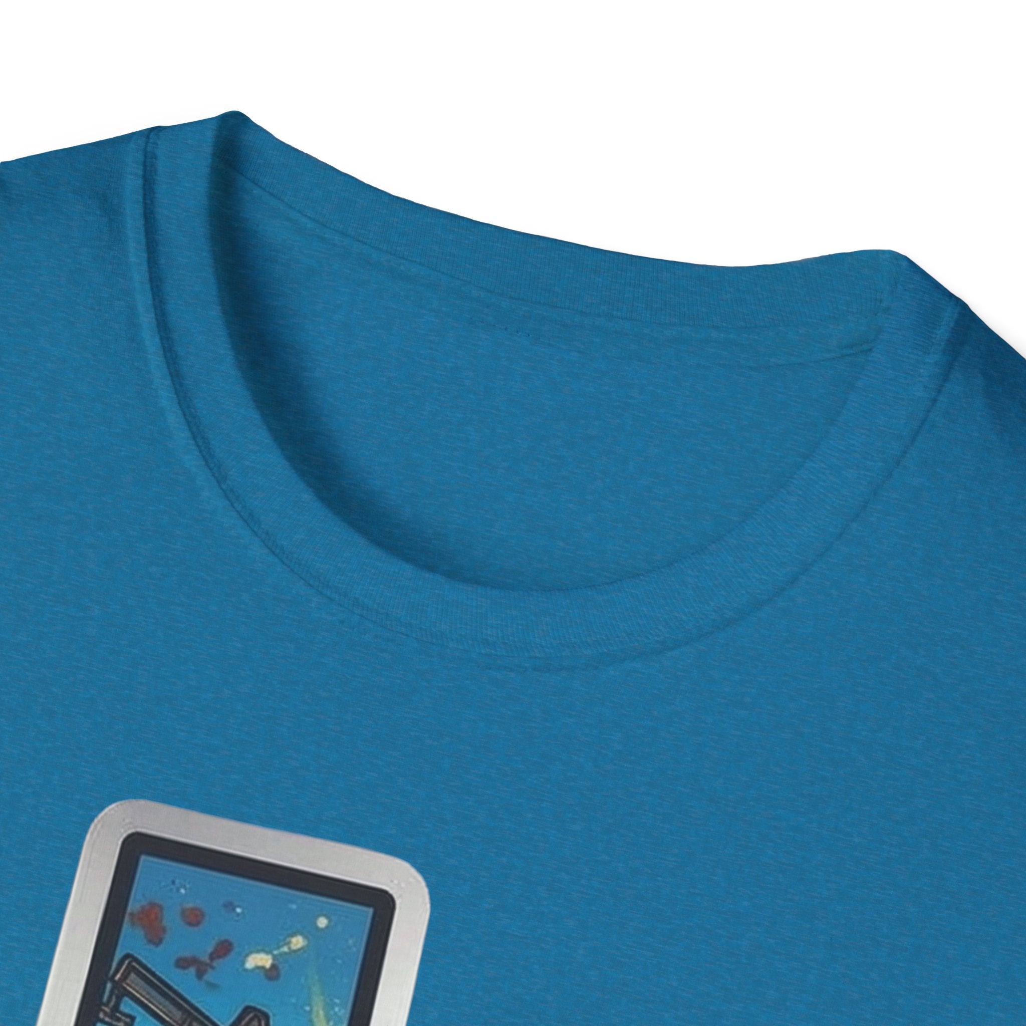 I Am Texas T-shirt, blue, crew neck close-up