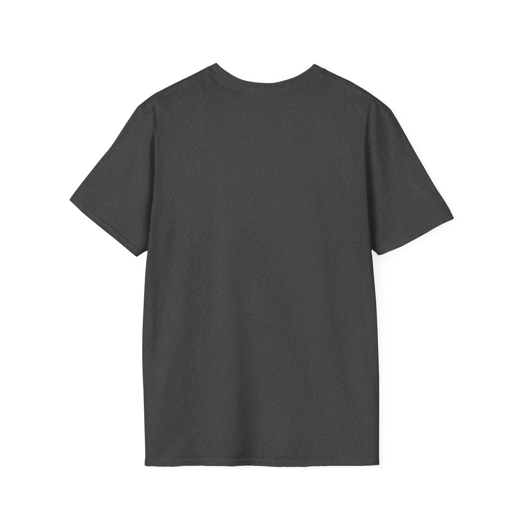 Dark gray T-shirt, plain back view